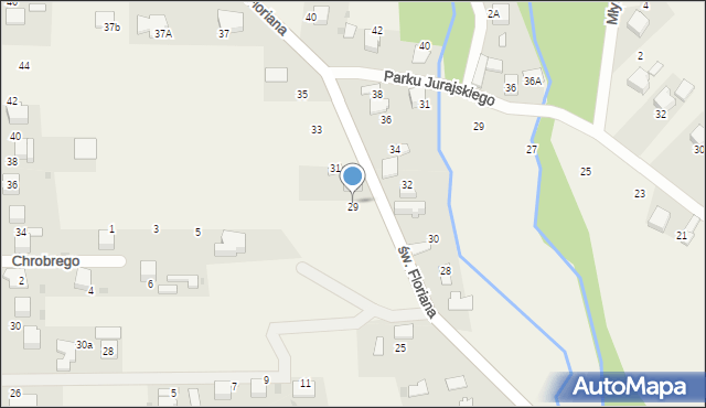 Dulowa, św. Floriana, 29, mapa Dulowa