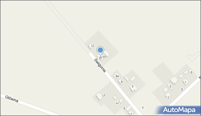 Dziećmierowo, Świgonia Józefa, 10, mapa Dziećmierowo