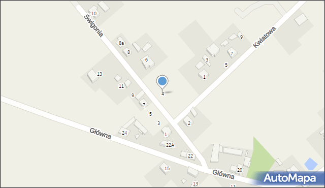 Dziećmierowo, Świgonia Józefa, 4, mapa Dziećmierowo