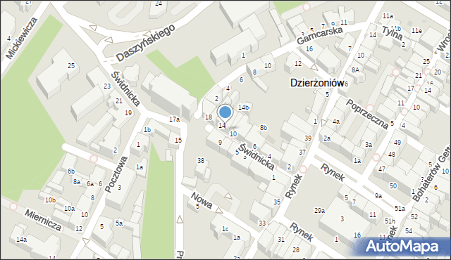 Dzierżoniów, Świdnicka, 12, mapa Dzierżoniów