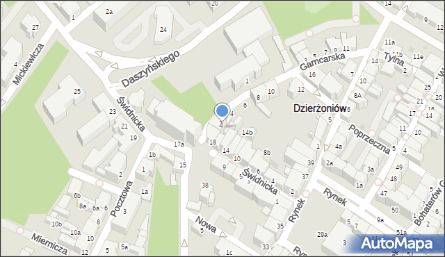 Dzierżoniów, Świdnicka, 14a, mapa Dzierżoniów