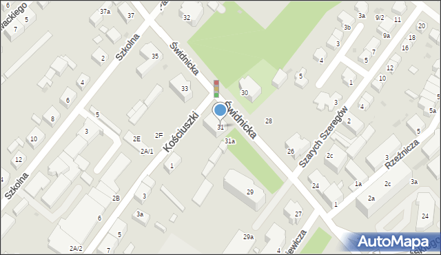 Dzierżoniów, Świdnicka, 31, mapa Dzierżoniów