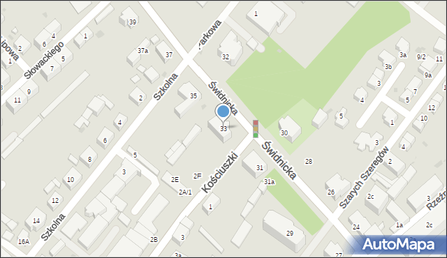 Dzierżoniów, Świdnicka, 33, mapa Dzierżoniów