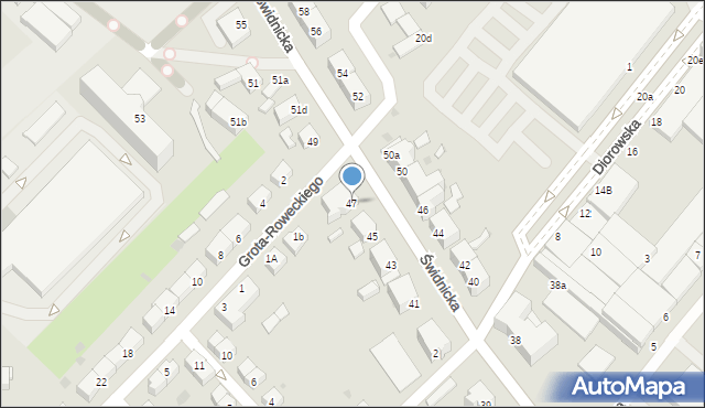 Dzierżoniów, Świdnicka, 47, mapa Dzierżoniów