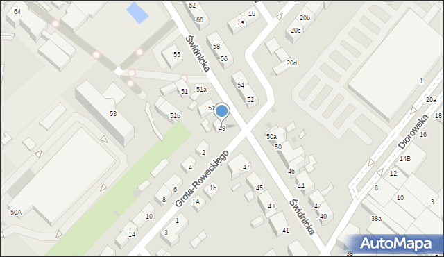 Dzierżoniów, Świdnicka, 49, mapa Dzierżoniów