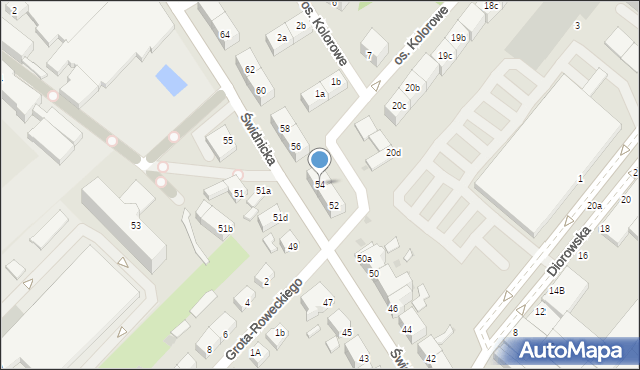 Dzierżoniów, Świdnicka, 54, mapa Dzierżoniów