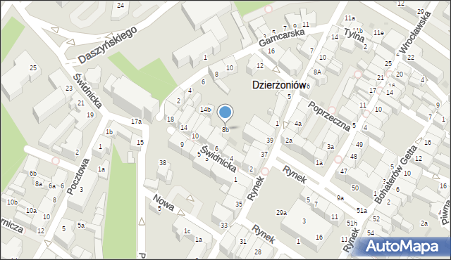Dzierżoniów, Świdnicka, 8b, mapa Dzierżoniów
