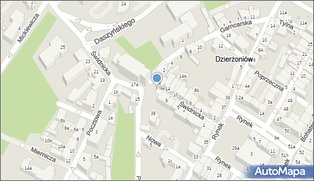 Dzierżoniów, Świdnicka, 9b, mapa Dzierżoniów