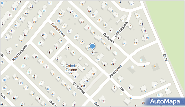 Dzierżoniów, Świerkowa, 6, mapa Dzierżoniów