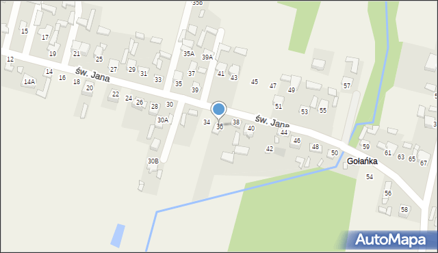 Dziurów, św. Jana, 36, mapa Dziurów