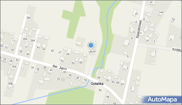 Dziurów, św. Jana, 57, mapa Dziurów
