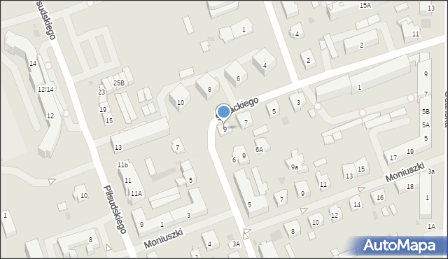 Ełk, Świackiego-Sępa Władysława, por., 9, mapa Ełku