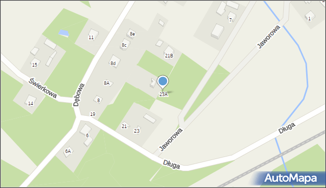 Franciszków, Świerkowa, 23A, mapa Franciszków