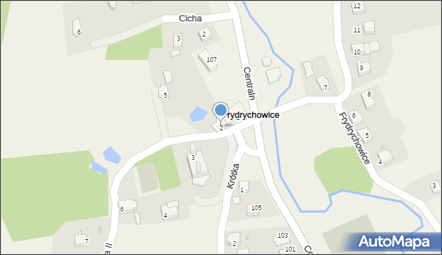 Frydrychowice, św. Jana Pawła II, 2, mapa Frydrychowice