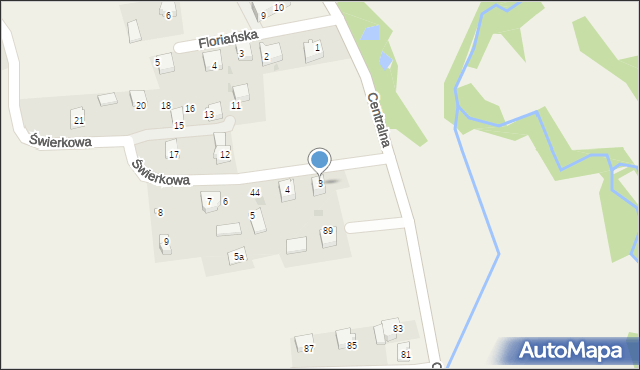 Frydrychowice, Świerkowa, 3, mapa Frydrychowice