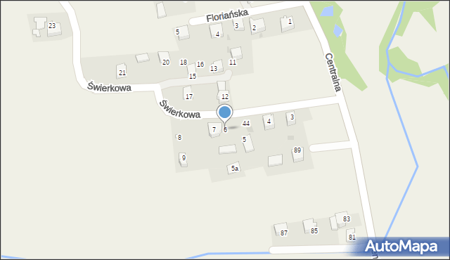 Frydrychowice, Świerkowa, 6, mapa Frydrychowice