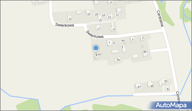 Frydrychowice, Świerkowa, 9, mapa Frydrychowice