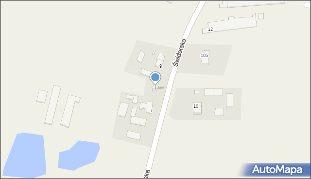 Gajewo, Świderska, 9b, mapa Gajewo