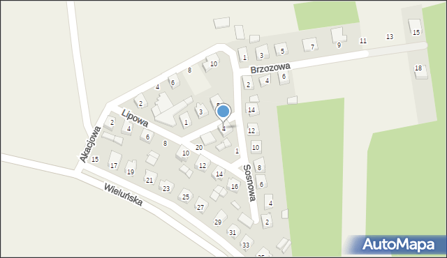 Galewice, Świerkowa, 4, mapa Galewice