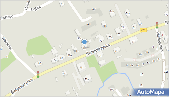 Gdańsk, Świętokrzyska, 80, mapa Gdańska