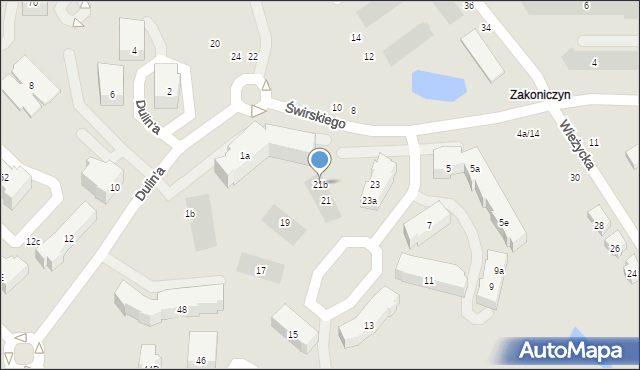 Gdańsk, Świrskiego Jerzego, 21b, mapa Gdańska