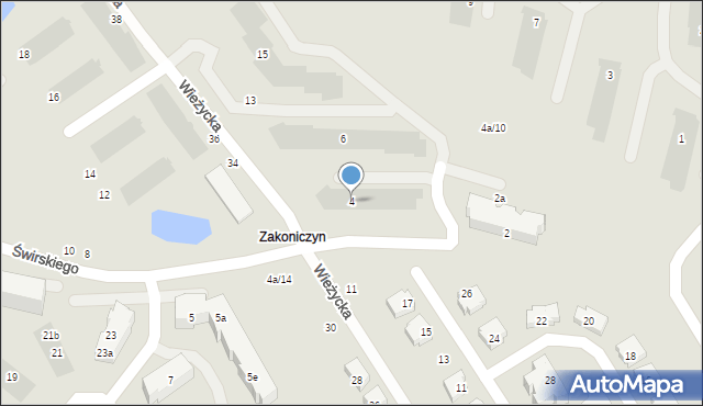 Gdańsk, Świrskiego Jerzego, 4, mapa Gdańska