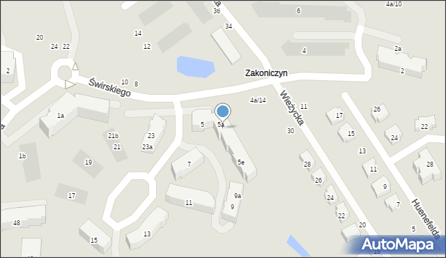 Gdańsk, Świrskiego Jerzego, 5b, mapa Gdańska