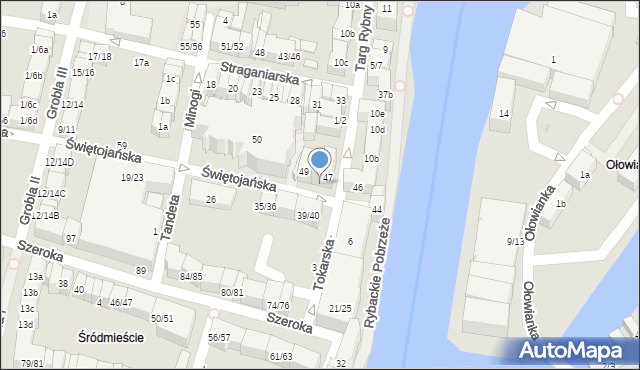 Gdańsk, Świętojańska, 47/48, mapa Gdańska