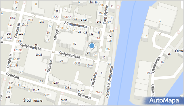 Gdańsk, Świętojańska, 48, mapa Gdańska