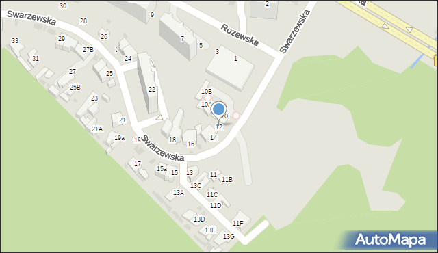 Gdynia, Swarzewska, 12, mapa Gdyni