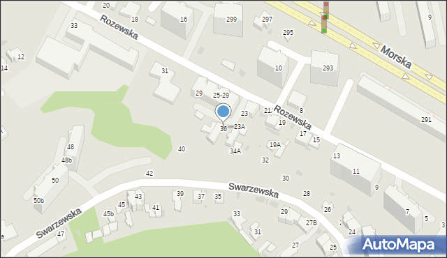 Gdynia, Swarzewska, 36, mapa Gdyni