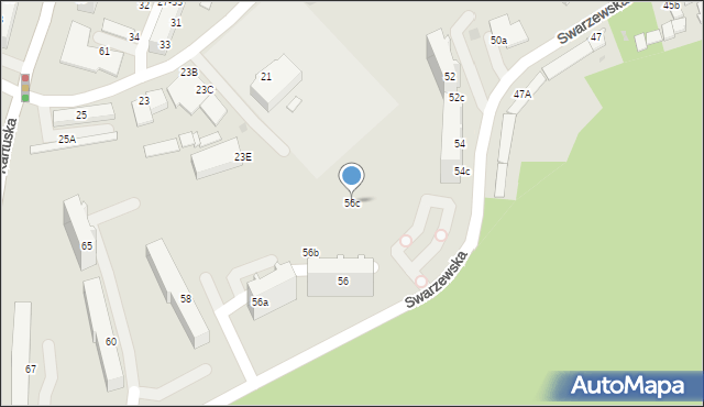 Gdynia, Swarzewska, 56c, mapa Gdyni