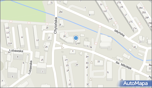 Gdynia, św. Mikołaja, 1, mapa Gdyni