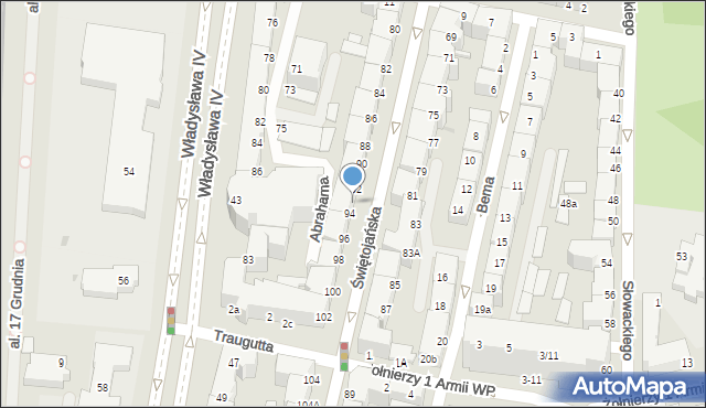 Gdynia, Świętojańska, 92-94, mapa Gdyni