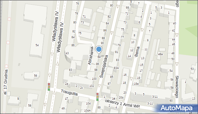 Gdynia, Świętojańska, 94, mapa Gdyni