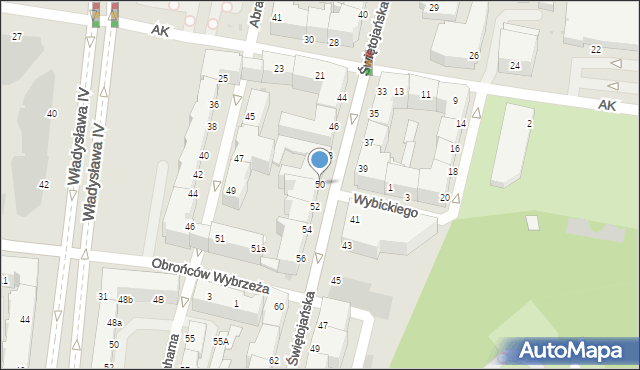 Gdynia, Świętojańska, 50, mapa Gdyni