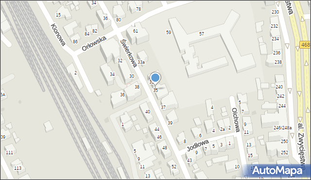 Gdynia, Świerkowa, 35, mapa Gdyni