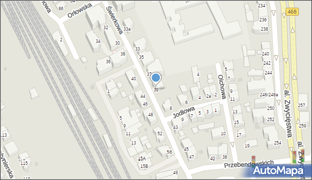 Gdynia, Świerkowa, 39, mapa Gdyni