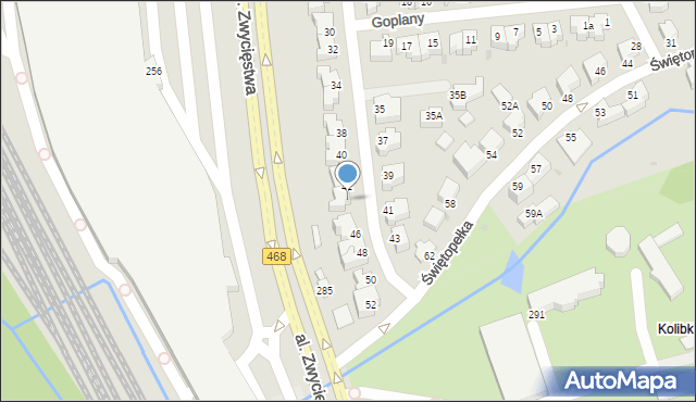 Gdynia, Światowida, 44, mapa Gdyni
