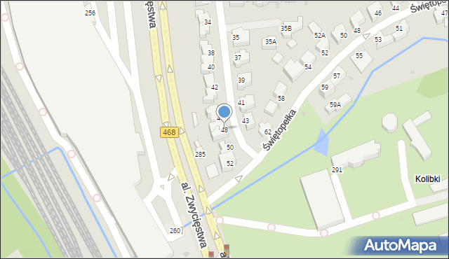 Gdynia, Światowida, 48, mapa Gdyni