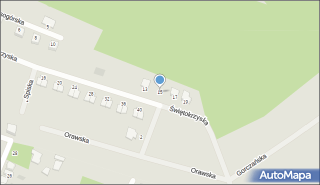 Gdynia, Świętokrzyska, 15, mapa Gdyni