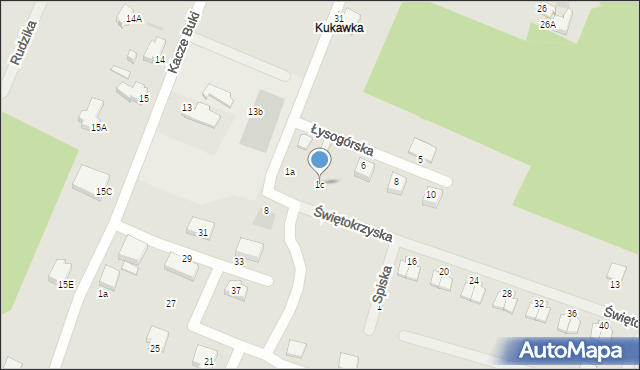 Gdynia, Świętokrzyska, 1c, mapa Gdyni