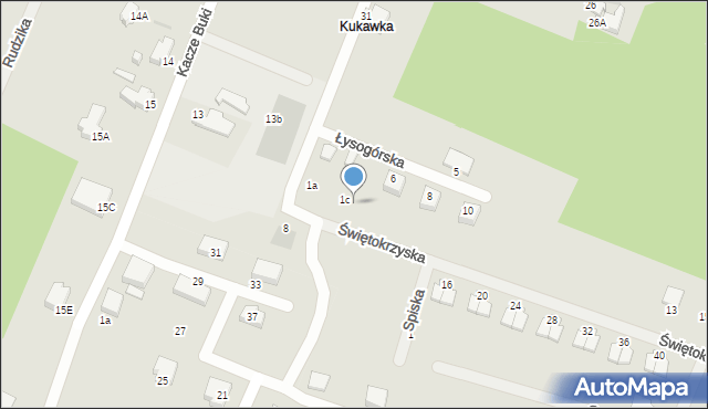 Gdynia, Świętokrzyska, 1d, mapa Gdyni