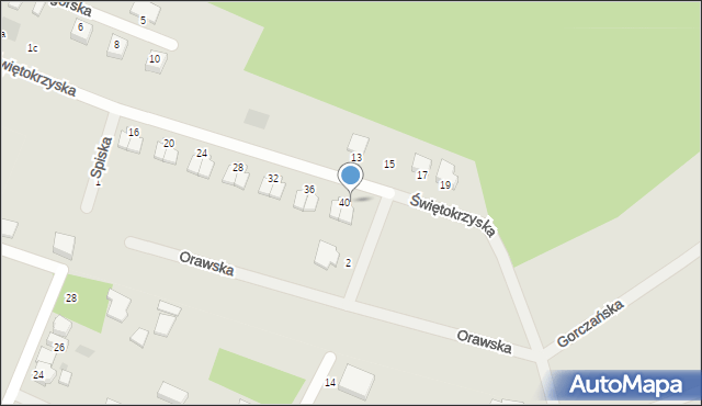 Gdynia, Świętokrzyska, 42, mapa Gdyni