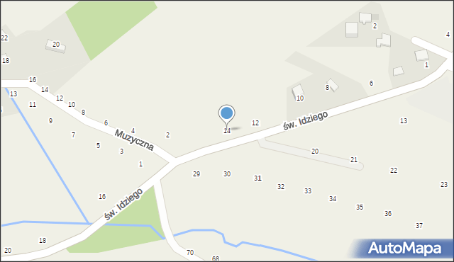 Giebułtów, św. Idziego, 14, mapa Giebułtów