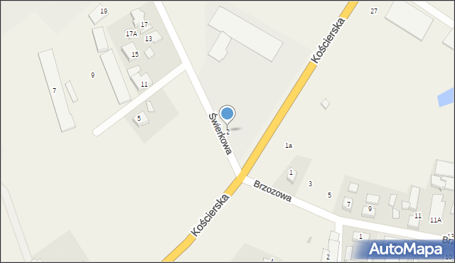 Glincz, Świerkowa, 2, mapa Glincz