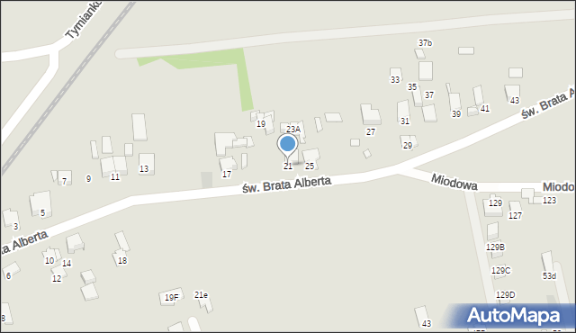 Gliwice, św. Brata Alberta, 21, mapa Gliwic