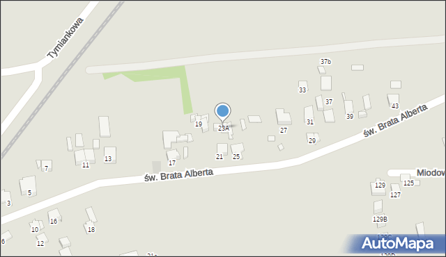 Gliwice, św. Brata Alberta, 23A, mapa Gliwic