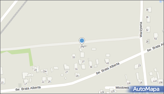 Gliwice, św. Brata Alberta, 37b, mapa Gliwic