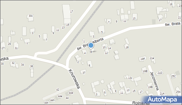 Gliwice, św. Brata Alberta, 6, mapa Gliwic